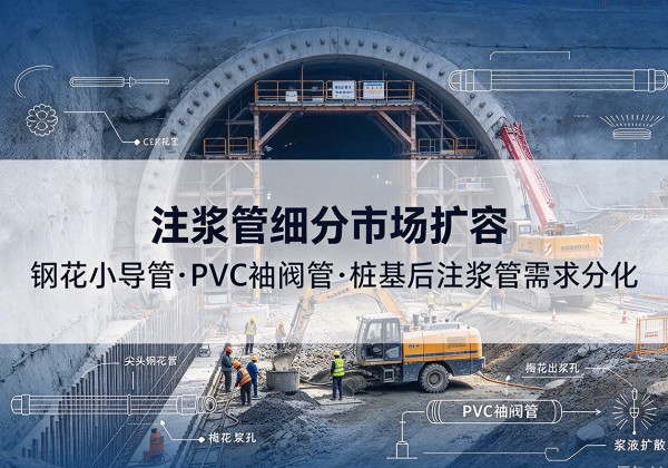 金山区注浆管细分市场扩容，隧道钢花小导管、PVC 袖阀管、桩基后注浆管需求分化